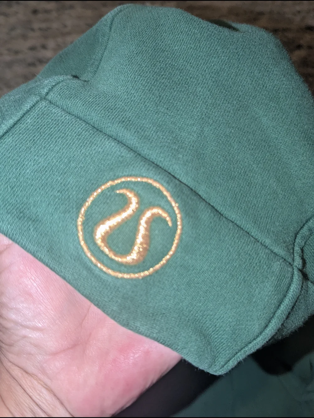 lululemon athletica Forest Green Hoodie with Gold Zipper